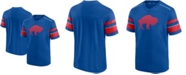 Fanatics Men's Royal Buffalo Bills Textured Throwback Hashmark V-Neck T-shirt